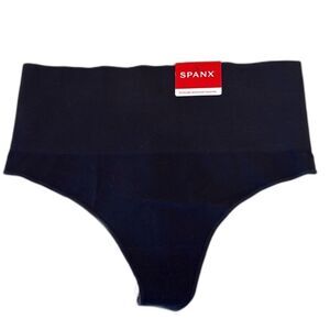 NWT SPANX EcoCare Seamless Shaping Thong in Very Black Size: Large #40048R